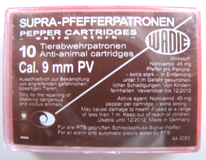 foto V�prodej! N�BOJKA/WD 9mm/380 SUPRA PEPPER